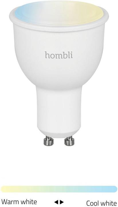 Actual product image Hombli Smart Spot CCT (GU10, 4.50 W, 380 lm, 1 x, F)