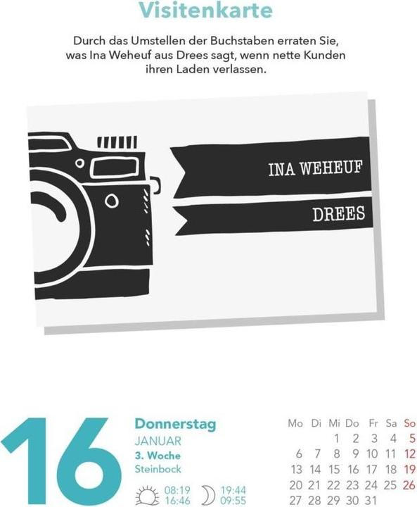Energie-Label Stefan Heine Gehirnjogging 2025 Tagesabreisskalender - 11,8x15,9 - Rätselkalender - Knobelkalender - (Kein Einband, Deutsch)