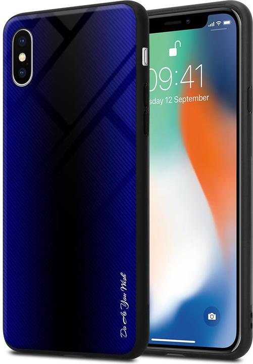 Actual product image Cadorabo TPU Striped Glass Cover (Apple iPhone X)