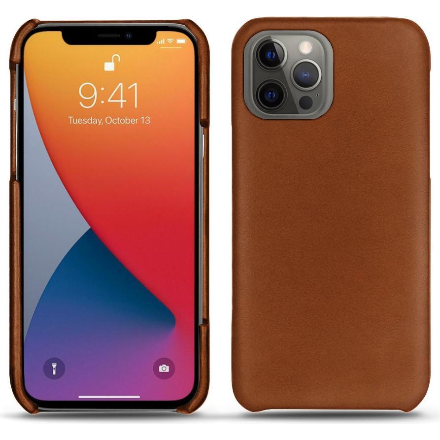 Noreve Lederschutzhülle (Apple iPhone 13 Pro), Smartphone Hülle, Braun