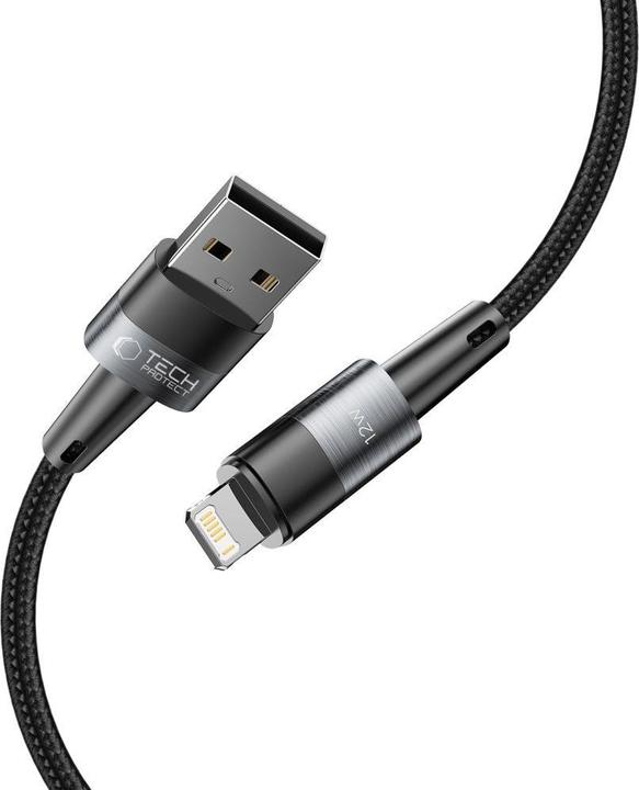 Actual product image Tech-Protect UltraBoost Lightning / Lightning cable 12W 2.4A 0.25m - grey (0.25 m, USB 3.2 Gen 1, 12 W)