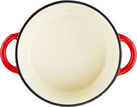 Produktbild alpina Casserole enamel cast iron Red (24 cm, Bräter + Schmortopf, Gusseisen)