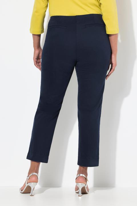 Image du produit Ulla Popken Pantalon avec passepoil et taille élastique. Coupe ajustée avec fente sur le bas de jambe. (54)