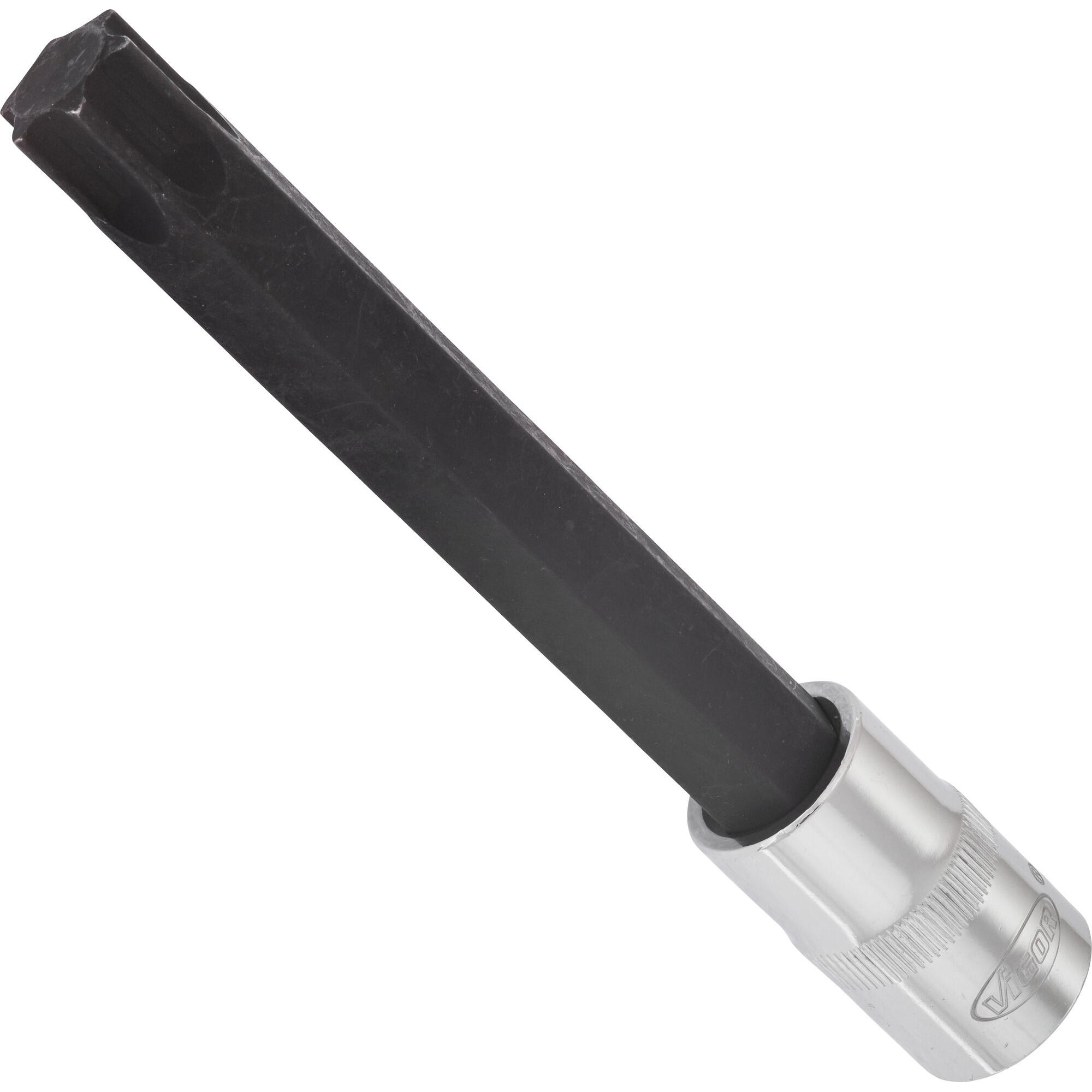 Vigor, Steckschlüssel + Stecknuss, T Schraubendreher-Einsatz ∙ V2178 ∙ Vierkant12,5 mm (1/2 Zoll) ∙ T Profil ∙ T70