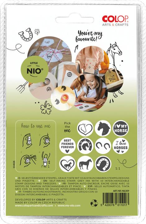 Image du produit Colop Timbre Petit NIO set de chevaux 10 pièces