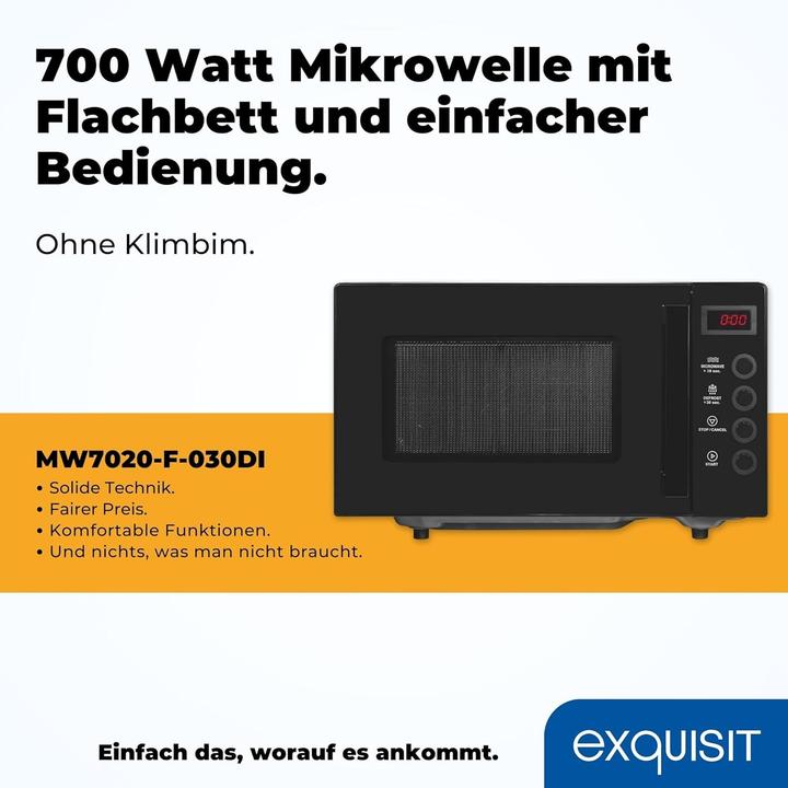 Actual product image Exquisit MW7020-F-030DI, black (20 l)