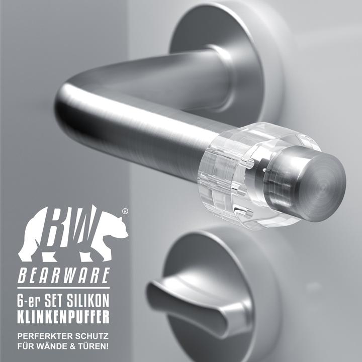 Produktbild Bearware Türklinkenpuffer (6 Stück, Ø 2.5 x 3.2 cm)