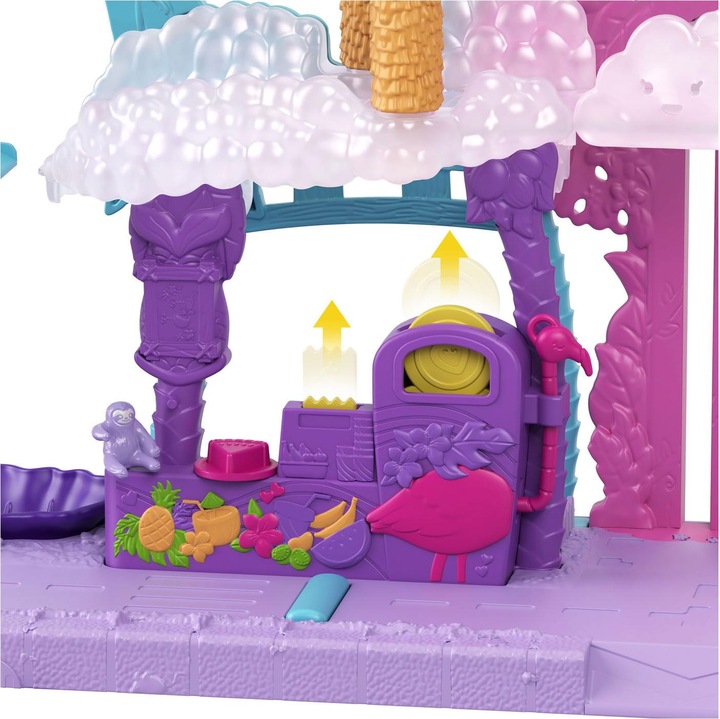 Produktbild Polly Pocket Pollyville Flamingo-Spass Autowaschanlage, 2 kleine Puppen, für Kinder ab 4 Jahren