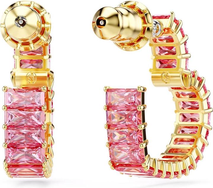 Immagine prodotto Swarovski Matrix Kreolen Baguette Schliff Herz Klein Rosa Gold (Metallo Swarovski)