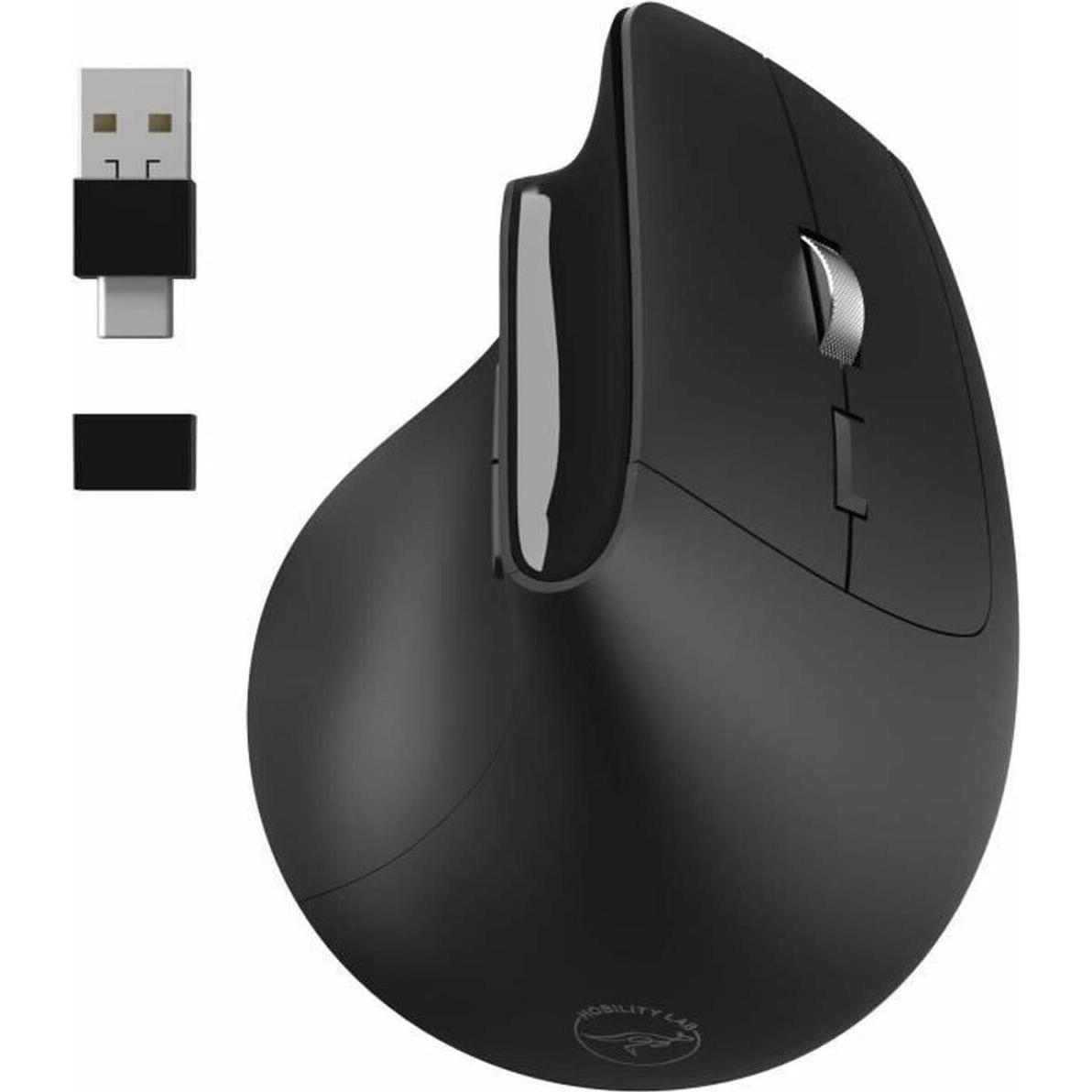Mobility Lab Souris sans fil ergonomico Premium (Noir) (Senza fili), Mouse, Grigio, Nero