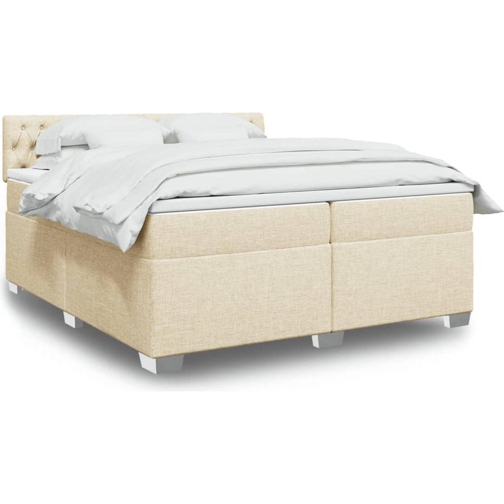 VidaXL, Bett, Bo x springbett mit Matratze 200 x 200 cm Stoff (200 x 200 cm)