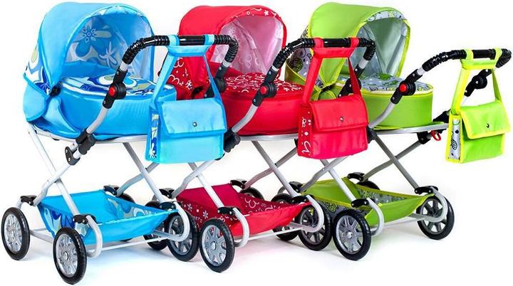Produktbild New Baby Neu Baby Monika rot 2in1 Kinderwagen für Puppen