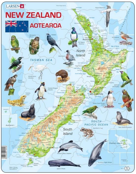 Actual product image Larsen Jigsaw - New Zealand (71 pieces)