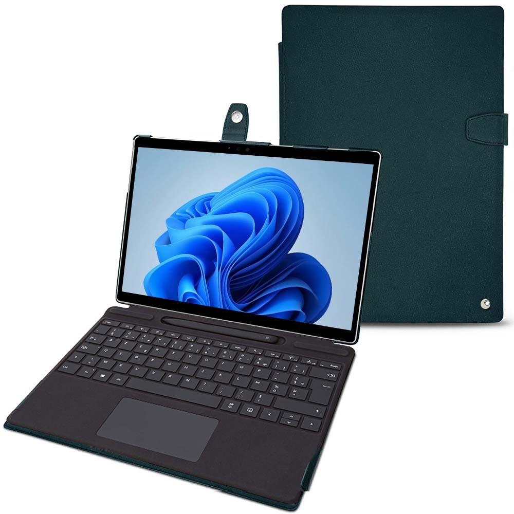 Noreve Lederschutzhülle Microsoft Surface Pro8 (Microsoft Surface Pro 8), Tablet Hülle, Blau
