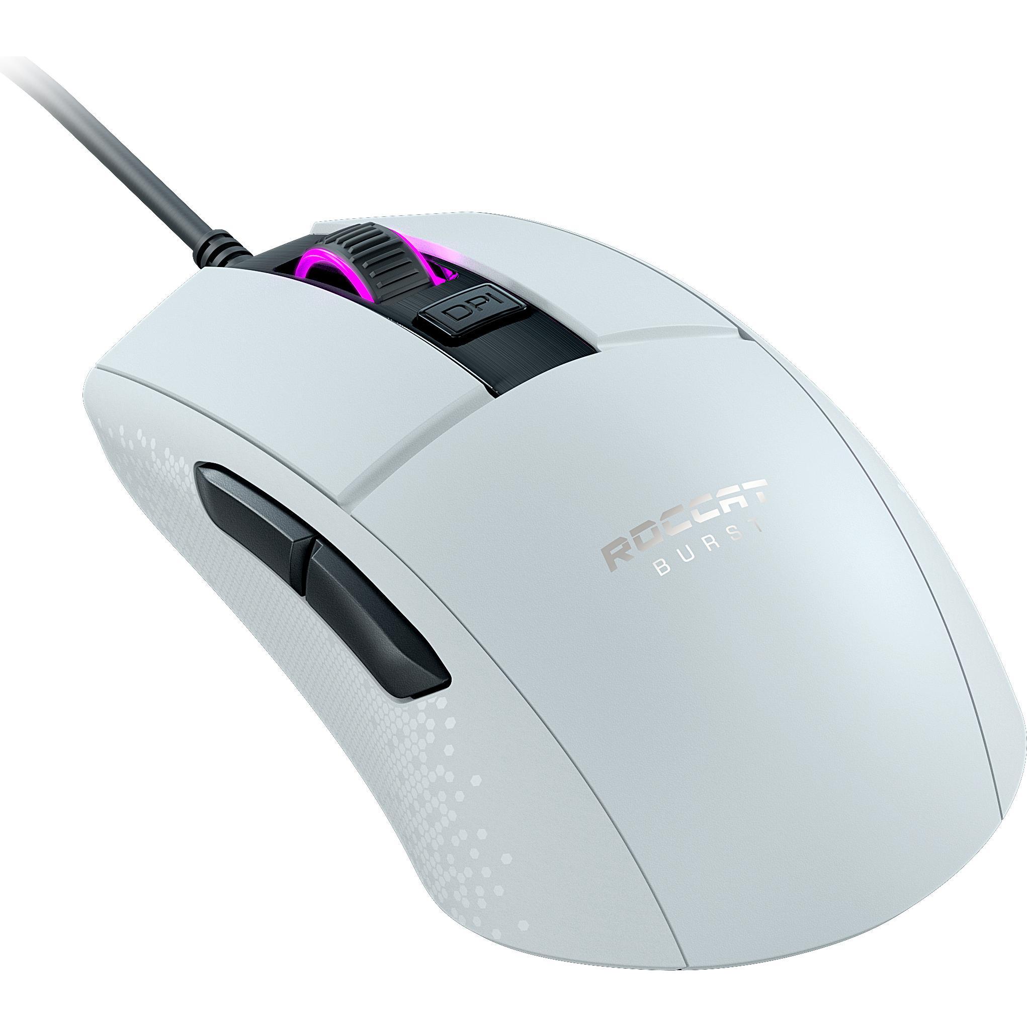 Roccat Burst Core (Kabelgebunden), Maus, Weiss
