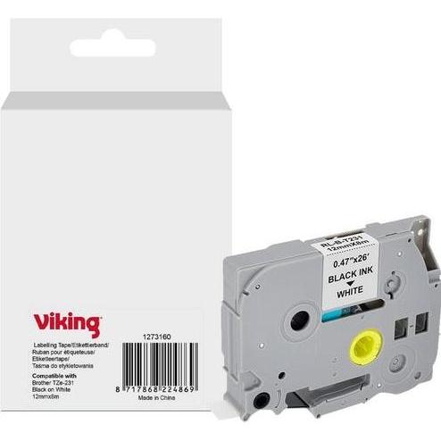 Viking, Nastro di marcatura, BESCHRIFTUNGSBAND WS TZE-231 12MM X 8M (1.20 cm, Bianco)