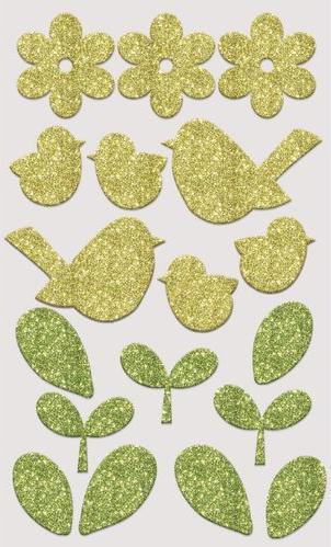 Image du produit Folia Autocollant à paillettes en mousse de caoutchouc, ressort