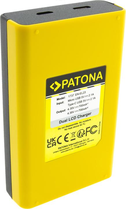 Image du produit Patona Dual LCD Charger Nikon EN-EL23 (Chargeur de batterie d'appareil photo)