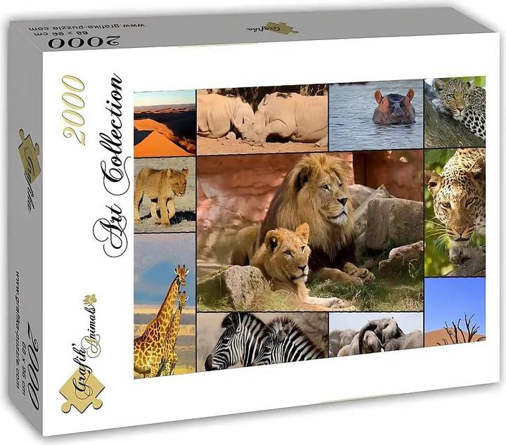 Immagine prodotto Grafika Puzzle 2000 pezzi Collage - Animali selvatici (2000 pezzi)