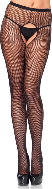 Productafbeelding Leg Avenue Visnetpanty met open kruis Zwart (Eén maat voor iedereen)