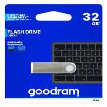Produktbild Goodram 32GB USB 2.0 - 32 GB - USB Typ-A - 2.0 - 20 MB/s - Drehring - Schwarz - Silber (32 GB, USB-A)