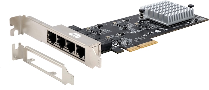 Produktbild Exsys PCI-E Karte Ethernet 4x 2.5 Gbit/s (Intel) (PCI-E x4)