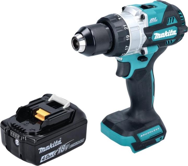 Produktbild Makita DHP 486 M1 Akku Schlagbohrschrauber 18 V 130 Nm Brushless + 1x Akku 4,0 Ah - ohne Ladegerät