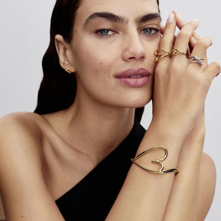 Produktbild Pandora Kleiner Ring in organischer Herzform (52, 925 Silber)
