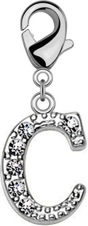 Image du produit Star Piercing Pendentif avec cristal lettre C (Laiton)