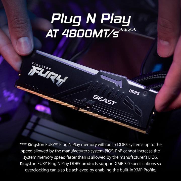 Actual product image Kingston 8GB DDR5-6000MT/S CL36 DIMM (1 x 8GB, 6000 MHz, DDR5-RAM, DIMM)