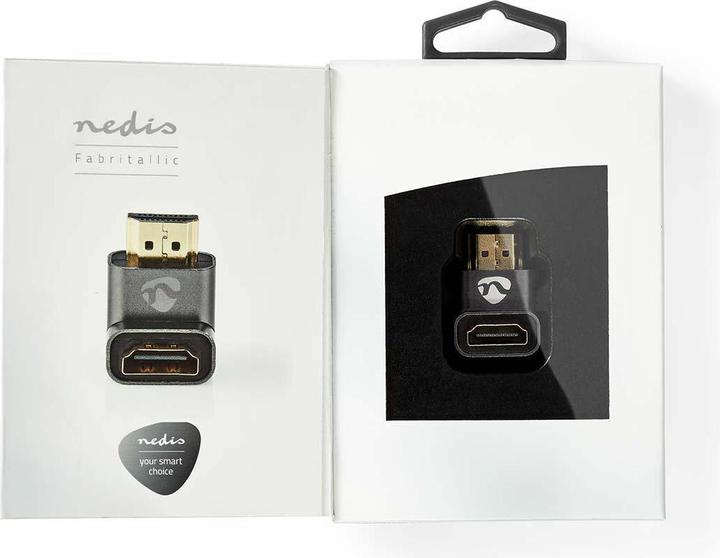 Produktbild Nedis HDMIT Adapter HDMIT Connector / HDMIT Male HDMIT Female / HDMIT Output Gold Plated Angled 90° (HDMI)