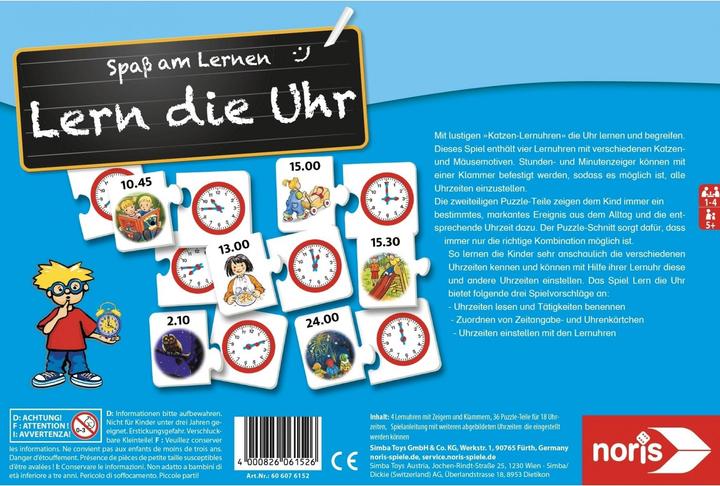 Produktbild Noris Lern die Uhr (Deutsch)