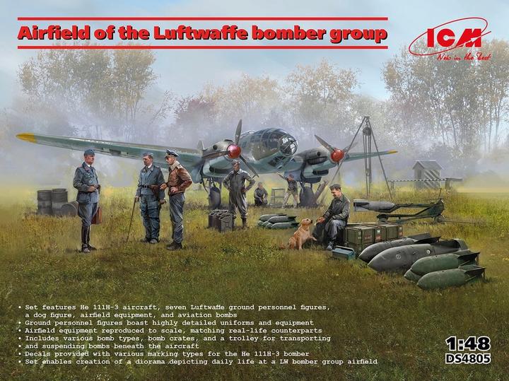 Immagine prodotto ICM Campo d'aviazione del gruppo di bombardieri della Luftwaffe