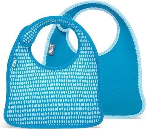 Image du produit Built Mess Mate Dribble Dots Blue 2 pcs. (12 mois)