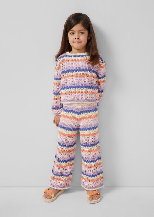 Produktbild s.Oliver Verkürzter Ajour-Stickpullover im Loose Fit (92, 98)