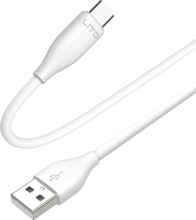 Actual product image Lito - Data Cable (LD03) - USB to Type-C Fast Charging 60W, 1m - White (1 m, USB 2.0, 60 W)