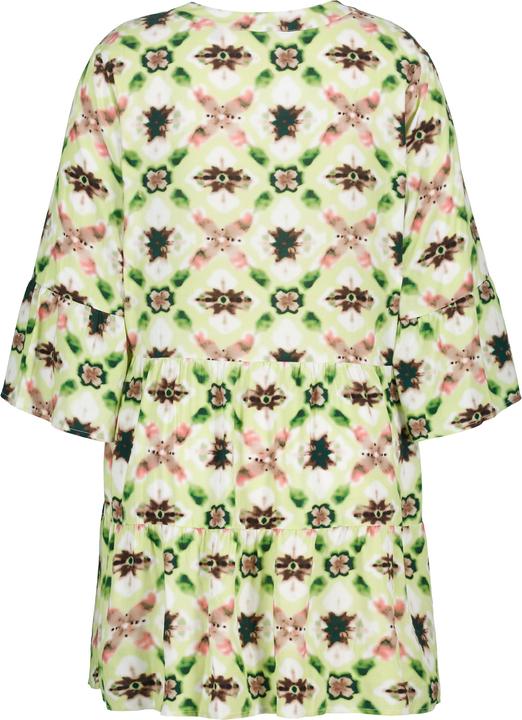 Actual product image Ulla Popken Lattice Floral Print Ruffle Detail Tunic Blouse (42, 44)