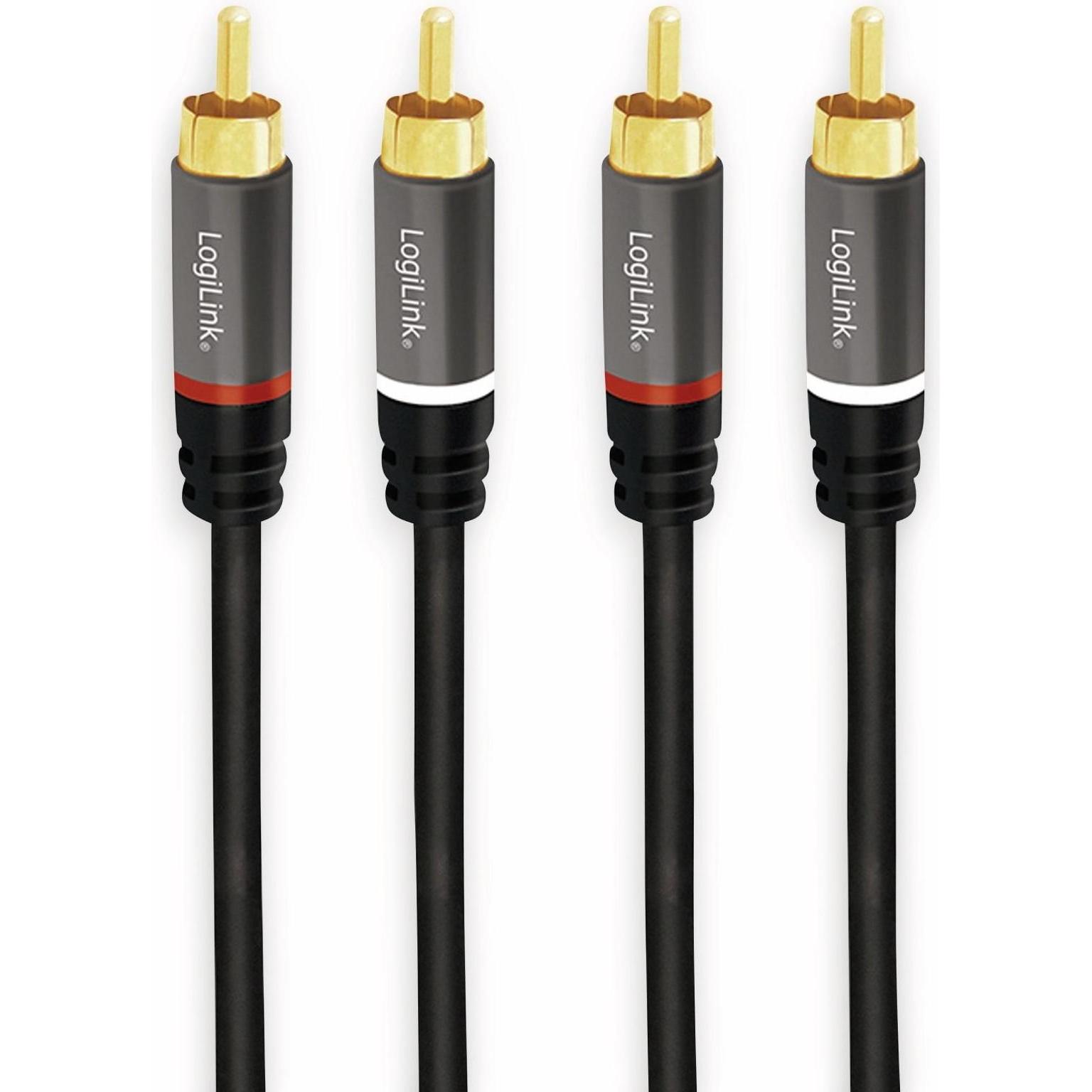 Thumbnail - LogiLink CA Cinch (7.50 m, Cinch), Audio Kabel
