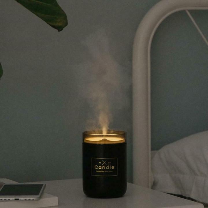 Produktbild JTI Kerze, Luftbefeuchter mit Beleuchtung - Schwarz