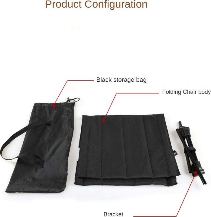 Produktbild PhoneLook Ultraleichte Aluminium Faltstuhl für Camping/Strand/Freizeit/Outdoor mit Tragetasche