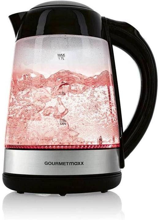 Actual product image Gourmetmaxx Wasserkocher 1.7 l, Schwarz/Transparent, Detailfarbe (1.70 l)