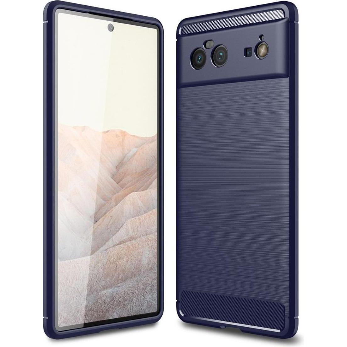 König Design Handyhülle für Google Pixel 6 Pro Cover Handy Schutzcase Schutzhülle Carbon Neu (Google Pixel 6 Pro), Smart...