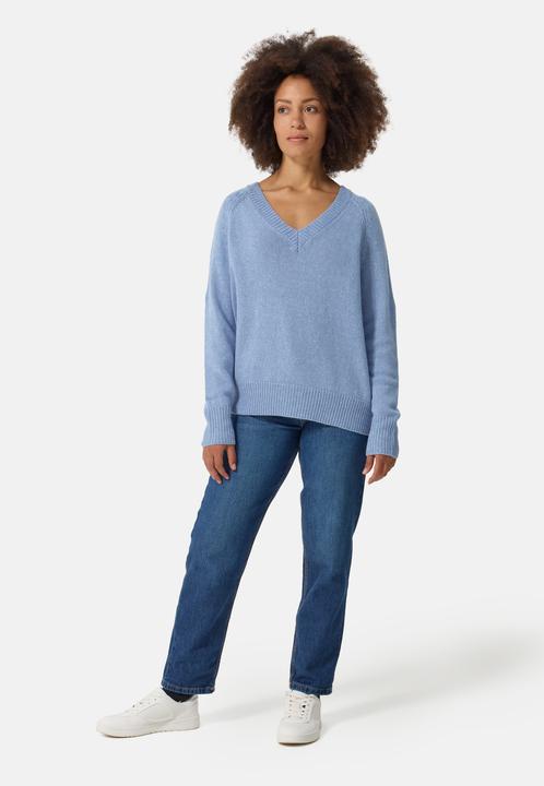 Image du produit Cash-Mere Seide Kaschmir Oversize Style V-Ausschnitt Pullover (XS)