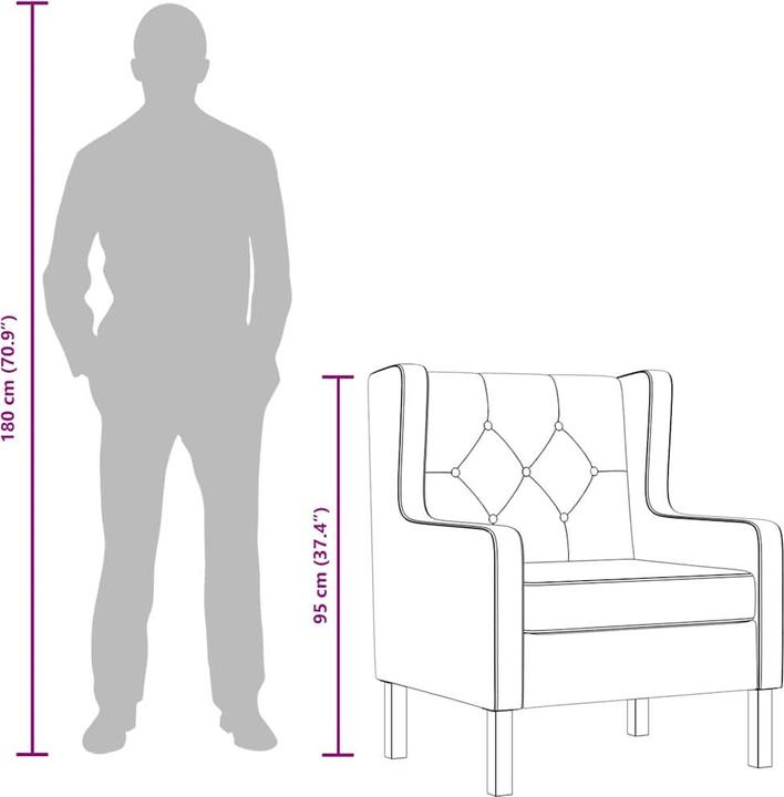 Actual product image vidaXL Sessel