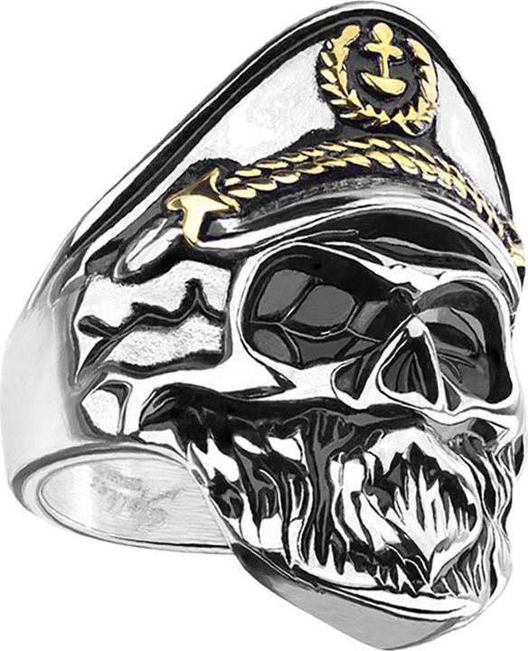 Immagine prodotto Star Piercing Anello teschio pirata in argento (64, Acciaio)