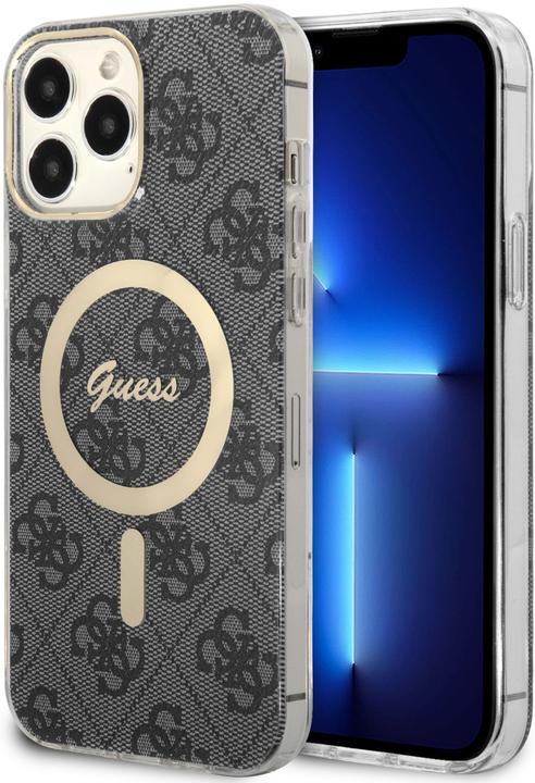 Actual product image Guess GUHCP15XPSQSQSK iPhone 15 Pro Max 6.7" czarny/black hardcase Quilted Metal Logo (Apple iPhone 15 Pro Max)