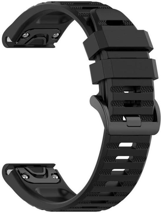 Produktbild Fixed Silikone rem til Garmin QuickFit 26mm Sort (26 mm, Silikon)
