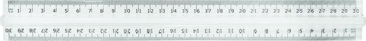 Produktbild Staples Fingergriff-massstab, 30cm, anhängerverpackung, transparent (300 mm)