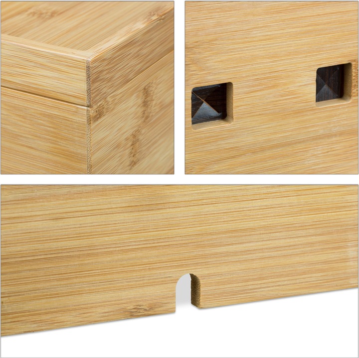 Actual product image Relaxdays Bamboo (Cable hole, 25.50 cm)