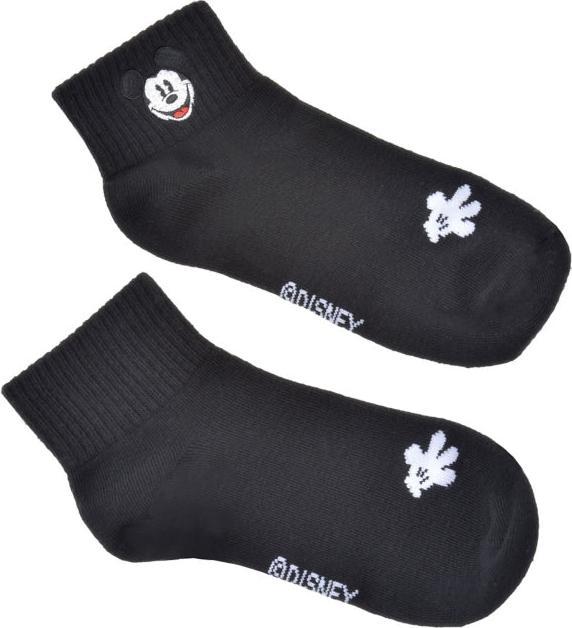 Image du produit Disney Mickey Socken mit kurzer Gesichtsstickerei Schwarz 36-39 (36 - 39)